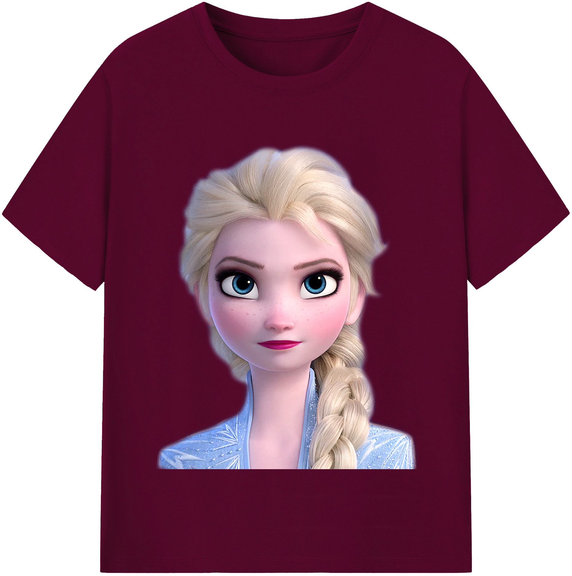 （画像用） アナと雪の女王 アンナ エルサ Frozen Anna Elsa レディースカジュアルプリントTシャツ（綿100％）